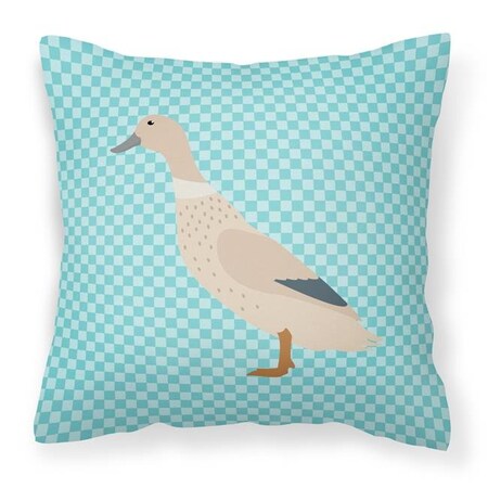 Carolines Treasures Carolines Treasures BB8032PW1818 West Harlequin Duck Blue Check Fabric Decorative Pillow; 18 x 18 in. BB8032PW1818